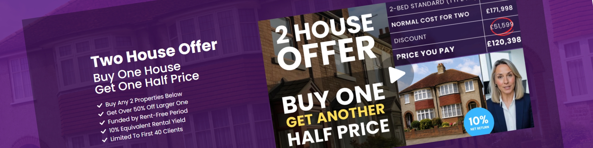 Most Investors Spend £120k On A Single Property – But With This Solution They Get Two