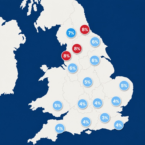 Map of UK rental yields by region