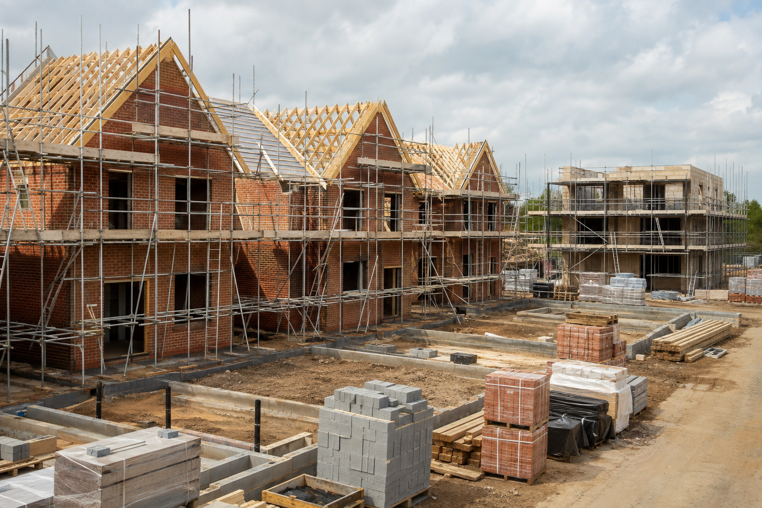 British residential development under construction